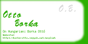 otto borka business card